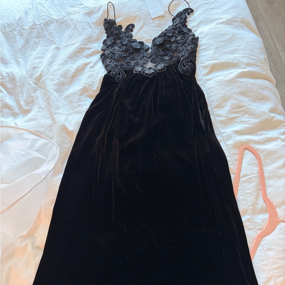 Zimmermann Black and Cream Lace Dress